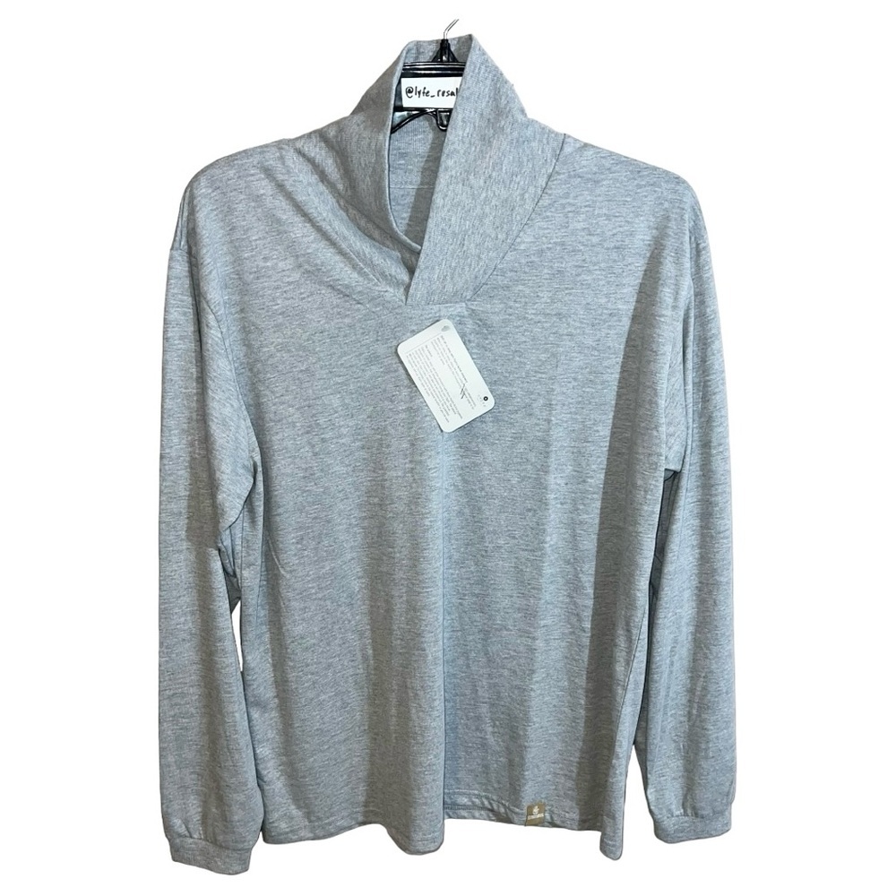 Hydra Active Sleepwear Shirt Top Women’s Size L Gray Long Sleeve